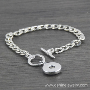 Silver Chain NOOSA Bracelet With Personalized Snap Buttons